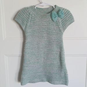Cherokee girls teal knit sweater dress